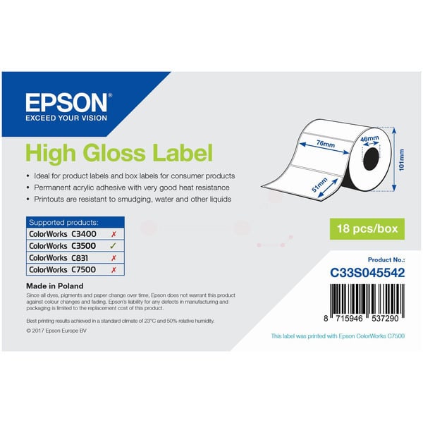 Original Epson C33S045542 Format-Etiketten