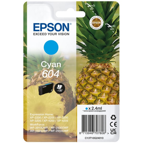 Original Epson C13T10G24010 / 604 Tintenpatrone cyan