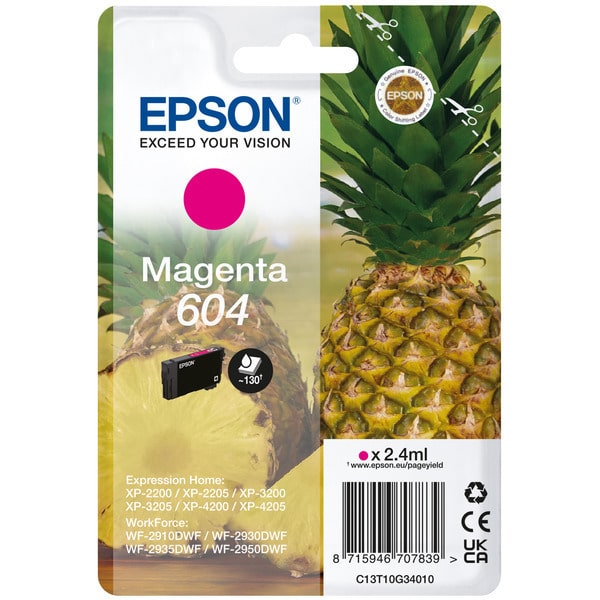 Original Epson C13T10G34010 / 604 Tintenpatrone magenta