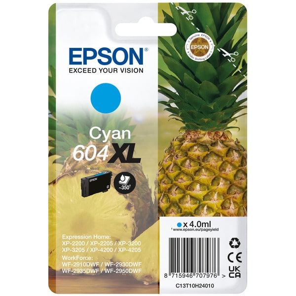 Original Epson C13T10H24010 / 604XL Tintenpatrone cyan