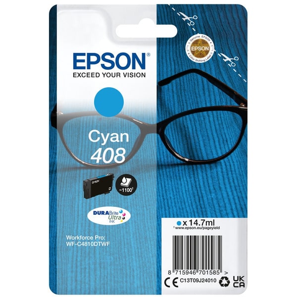 Original Epson C13T09J24010 / 408 Tintenpatrone cyan
