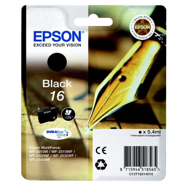 Original Epson C13T16214022 / 16 Tintenpatrone schwarz