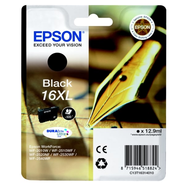 Original Epson C13T16314010 / 16XL Tintenpatrone schwarz