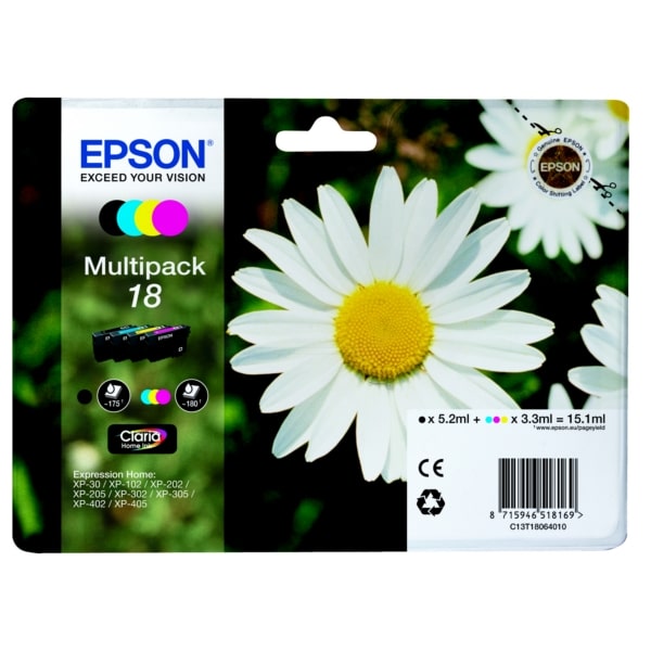 Original Epson C13T18064022 / 18 Tintenpatrone MultiPack