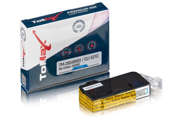 ToMax Premium kompatibel zu  Canon 2934B001 / CLI-521C Tintenpatrone Cyan