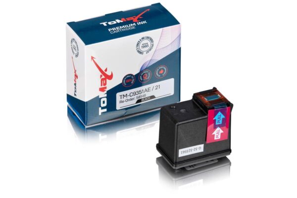 ToMax Premium kompatibel zu  HP C9351AE / 21 Tintenpatrone Schwarz