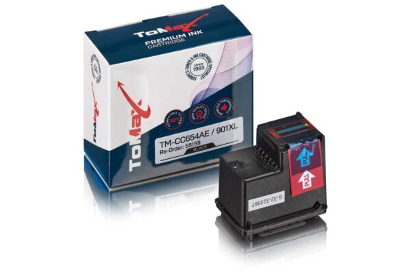 ToMax Premium kompatibel zu  HP CC654AE / 901XL Tintenpatrone Schwarz