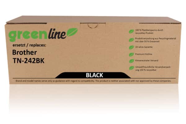 greenline kompatibel zu  Brother TN-242 BK Tonerkartusche