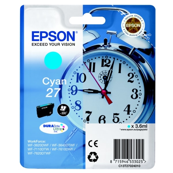 Original Epson C13T27024022 / 27 Tintenpatrone cyan