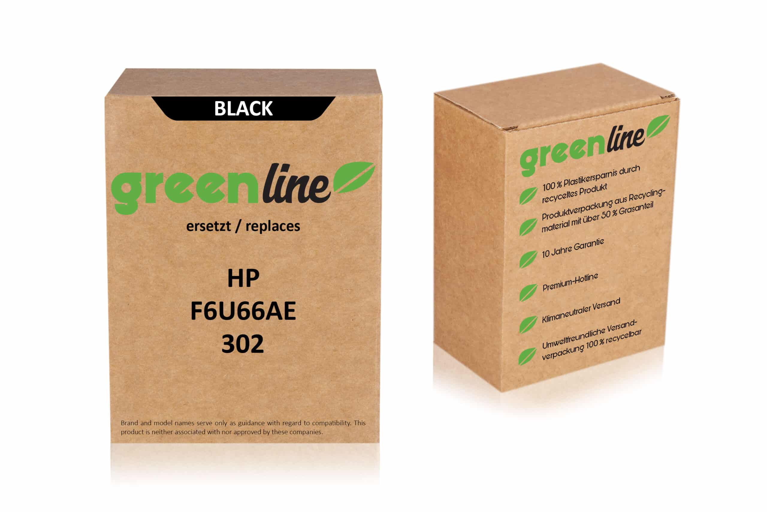 greenline kompatibel zu  HP F6U66AE / 302 XL Druckkopfpatrone