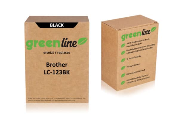 greenline kompatibel zu  Brother LC-123 BK XL Tintenpatrone