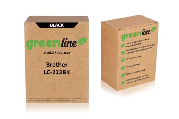 greenline kompatibel zu  Brother LC-223 BK XL Tintenpatrone