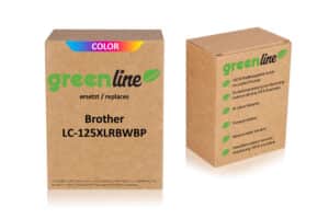 greenline kompatibel zu  Brother LC-125 XL RBWBP Tintenpatrone