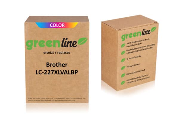 greenline kompatibel zu  Brother LC-227 XL VAL BP Tintenpatrone