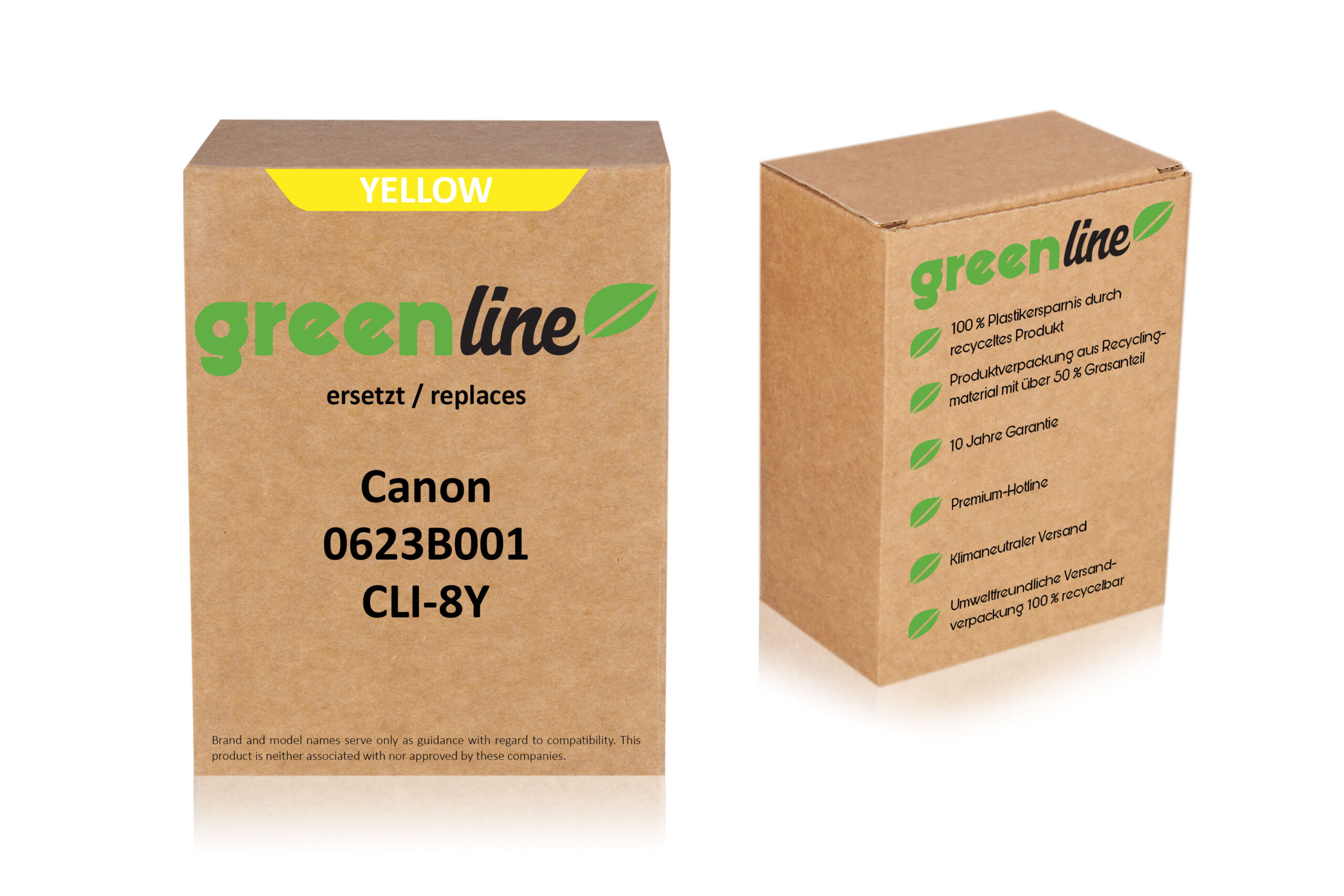 greenline kompatibel zu  Canon 0623 B 001 / CLI-8 Y Tintenpatrone