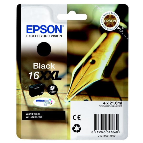 Original Epson C13T16814010 / 16XXL Tintenpatrone schwarz