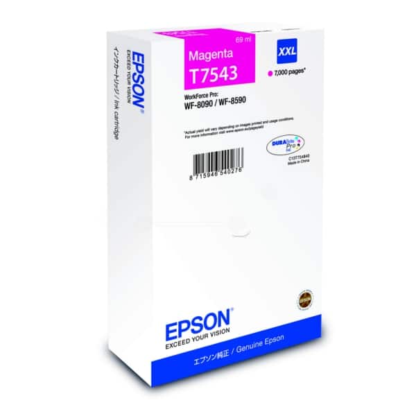 Original Epson C13T754340 / T7543 Tintenpatrone magenta