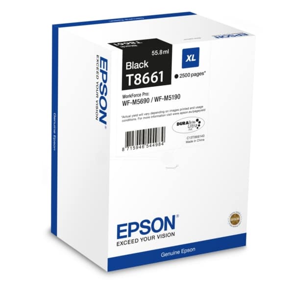 Original Epson C13T866140 / T8661 Tintenpatrone schwarz