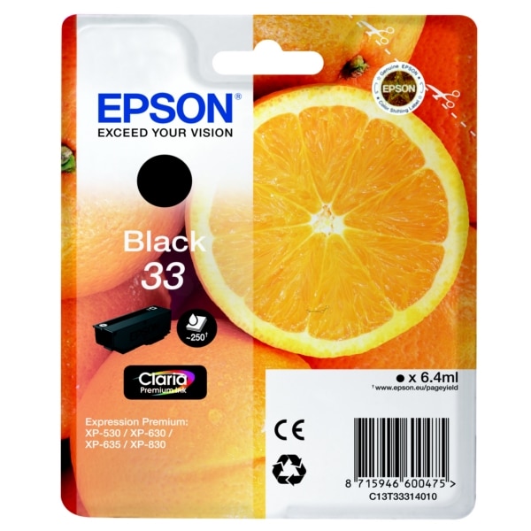 Original Epson C13T33314022 / 33 Tintenpatrone schwarz