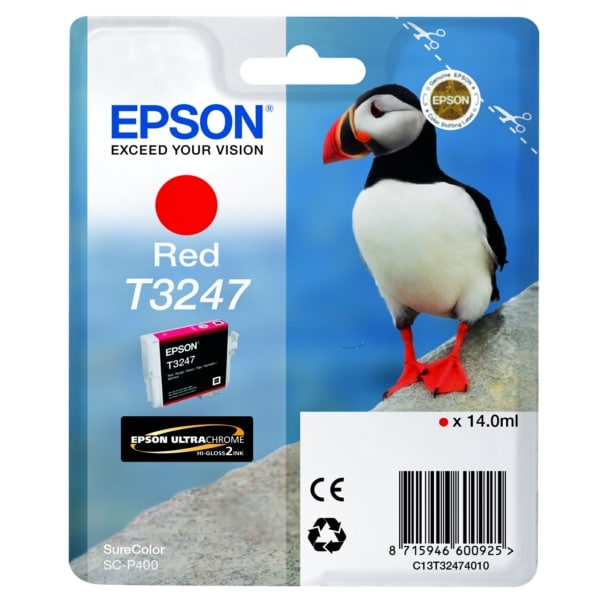 Original Epson C13T32474010 / T3247 Tintenpatrone rot