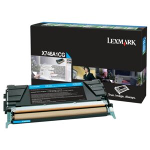 Original Lexmark X746A1CG Toner cyan