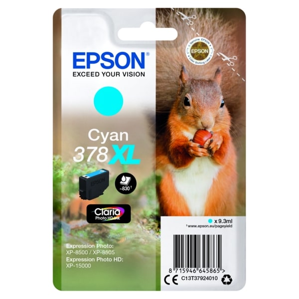 Original Epson C13T37924010 / 378XL Tintenpatrone cyan