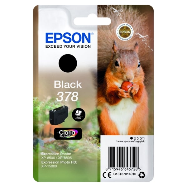 Original Epson C13T37814020 / 378 Tintenpatrone schwarz