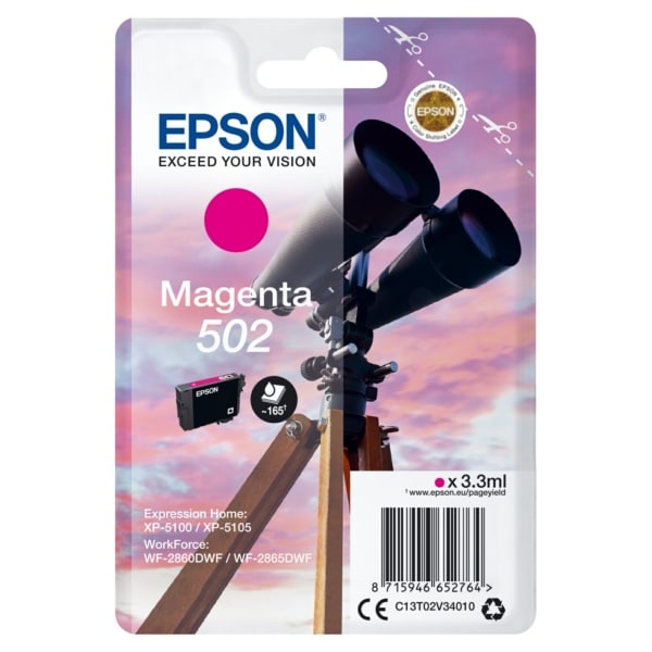 Original Epson C13T02V34010 / 502 Tintenpatrone magenta